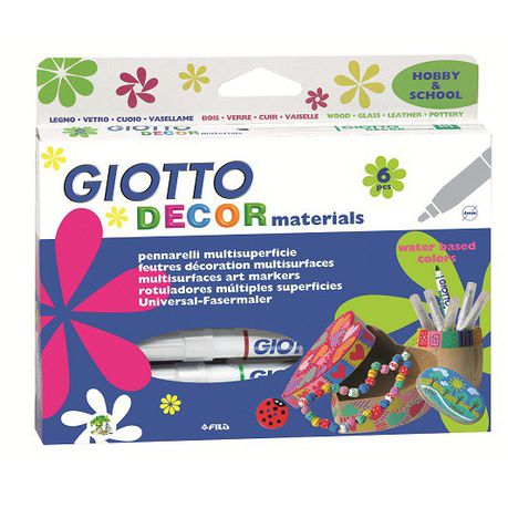 Giotto Decor Materials 6 Fibre-Tip Pens