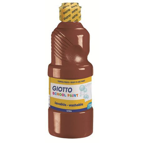 Giotto School Paint 500ml - Brown