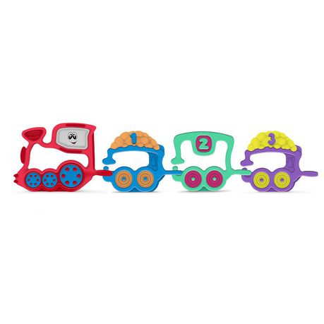 Chicco - Baby Senses Rattle Train 123 - Multi Primary Colours