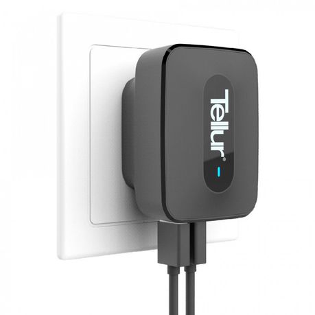 Tellur 1 Port QC 3.0 & 2 USB Port Travel Charger - Black