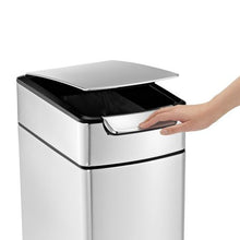 Load image into Gallery viewer, Simplehuman 40L Slim Touch-Bar Bin - Brushed Steel
