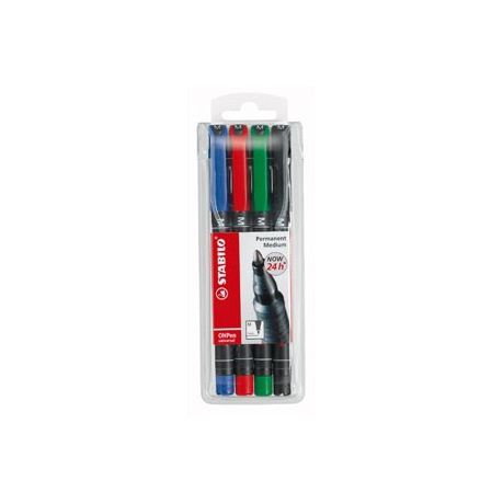 Stabilo OHP Permanent Medium Nib Markers - Wallet of 4 Buy Online in Zimbabwe thedailysale.shop