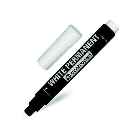 Centropen: White Permanent Marker (2.5mm)