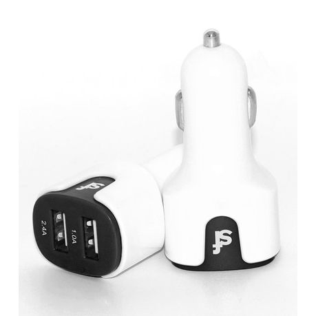 Superfly  3.4A Dual Lightning Car Charger - White Buy Online in Zimbabwe thedailysale.shop