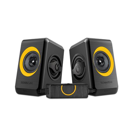 SonicGear Quatro 2 2.0 Speaker System - Sunny Orange