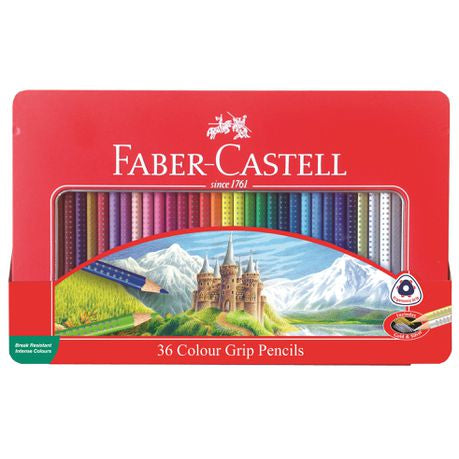 Faber-Castell Colour Grip Pencils (Tin of 36) Buy Online in Zimbabwe thedailysale.shop