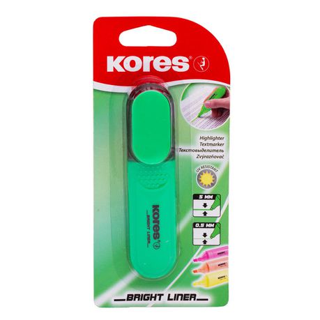 Kores Bright Liner Chisel Tip Highlighter - Green