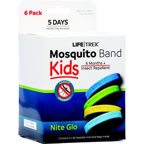 Lifetrek DEET Free Mosquito Repellent Kids Wrist Band Kids Nite Glo 6 Pack Buy Online in Zimbabwe thedailysale.shop