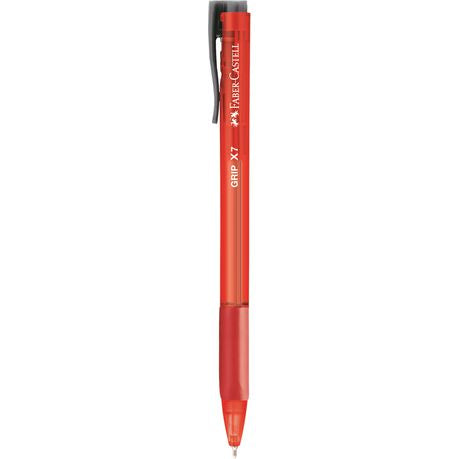 Faber-Castell Grip X7 0.7mm Ballpoint Pens - Red (Box of 10) Buy Online in Zimbabwe thedailysale.shop