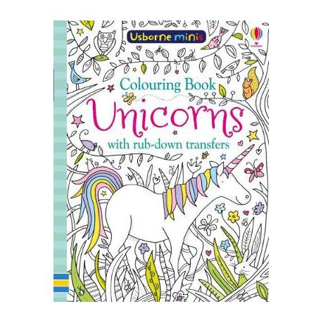 Colouring Book Unicorns with Rub-Down Transfers