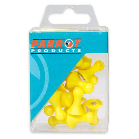 Parrot Products Magnet Map Pins (25 Box - Size:16mm - Yellow)