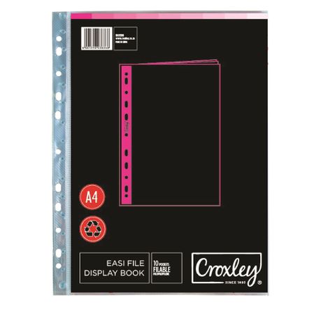 Croxley Easi File A4 Display Book - 10 Pockets