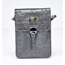 Load image into Gallery viewer, Brad Scott The Ostrich Sling Bag With Front Detail - Black
