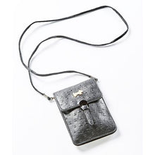 Load image into Gallery viewer, Brad Scott The Ostrich Sling Bag With Front Detail - Black
