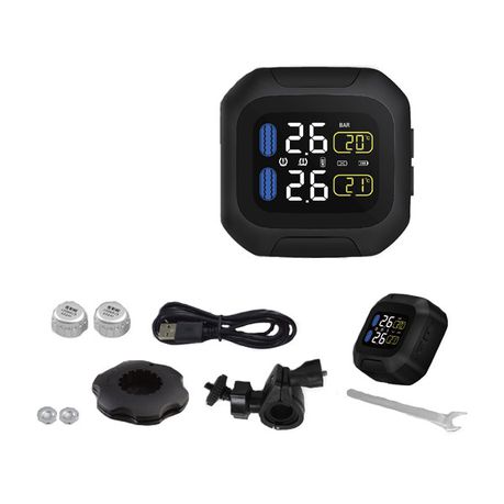 Tyre Care Motorcycle  Tyre Pressure Monitoring System-2 External Sensors Buy Online in Zimbabwe thedailysale.shop