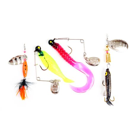 FishX 4-Piece Freshwater / Saltwater Curly Tail Fishing Spinner Lure Kit Buy Online in Zimbabwe thedailysale.shop