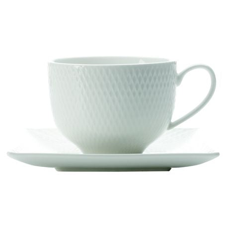 Maxwell & Williams - 220ml White Basics Diamonds Cup & Saucer