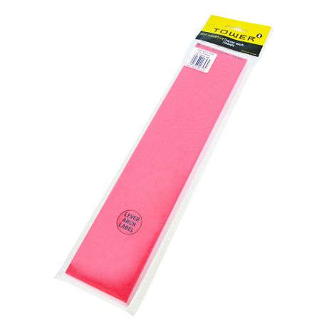 Tower Lever Arch Labels - Pink (Pack of 100) Buy Online in Zimbabwe thedailysale.shop