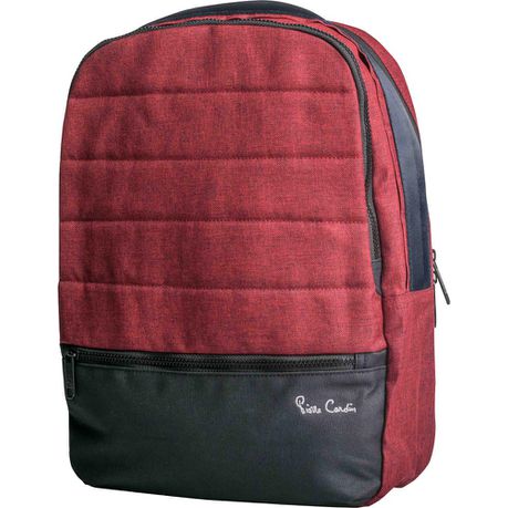 Pierre Cardin Nova Laptop Backpack - Red & Black