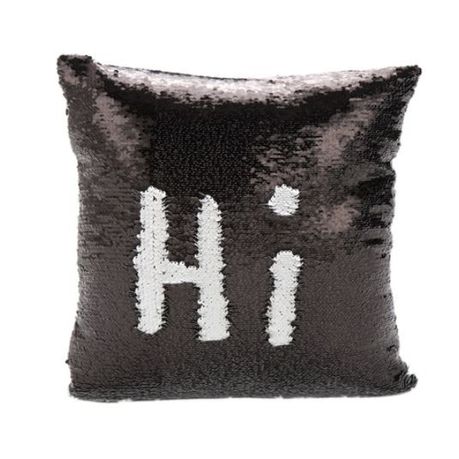 Iconix Two Way Sequin Pillow Case - Black & Silver