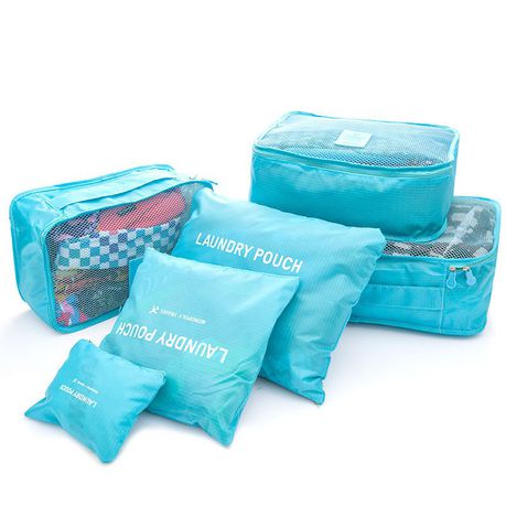 6 Piece Luggage Travel Organizer - Blue Buy Online in Zimbabwe thedailysale.shop