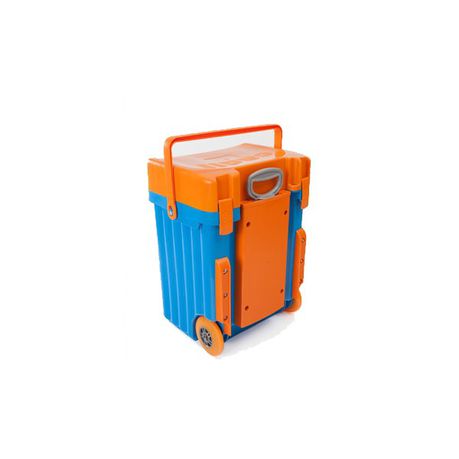 Cadii School Bag - Orange Lid with Blue Body