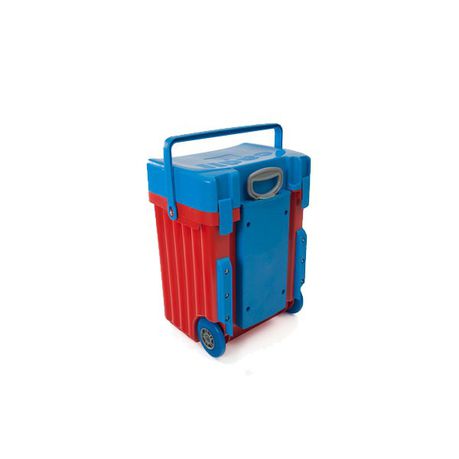 Cadii School Bag - Light Blue Lid with Red Body