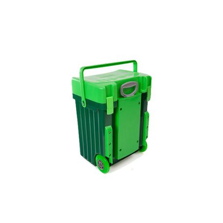 Cadii School Bag - Green Lid with Dark Green Body