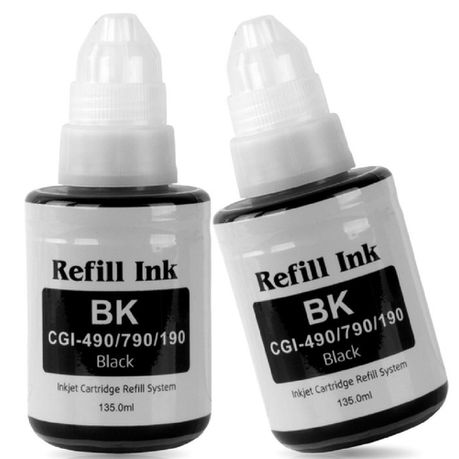 Canon GI-490 / G1400 / G2400 / G3400 CISS Black Ink Bottle x 2 - Compatible