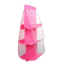 Load image into Gallery viewer, Dual Side Hanging Storage Bag - 6 Pocket (Pink)
