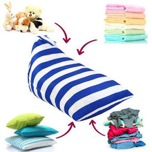 Load image into Gallery viewer, Large Capacity Stuffed Dolls Storage Bag - Blue Stripes
