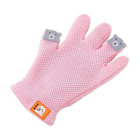 Cartoon Pet Grooming Glove - Pink