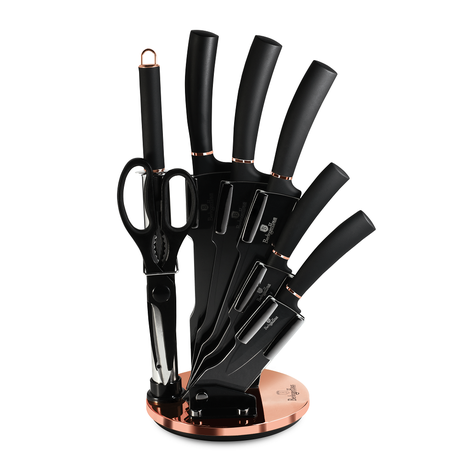 Berlinger Haus 8-Piece Diamond Coating Knife Set with Stand Buy Online in Zimbabwe thedailysale.shop