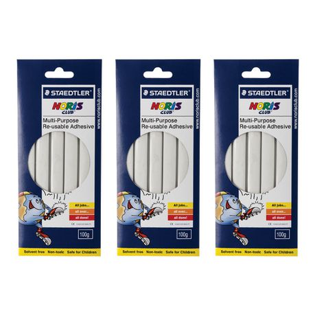 Staedtler Multi-Purpose Re-usable Adhesive - 3 Pack