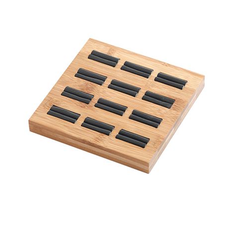 12 Slots Bamboo Jewelry Display Stand - Black Buy Online in Zimbabwe thedailysale.shop