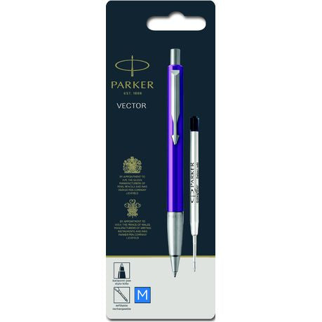 Parker Vector Ballpoint Pen - Purple Barrel Chrome Trim Buy Online in Zimbabwe thedailysale.shop