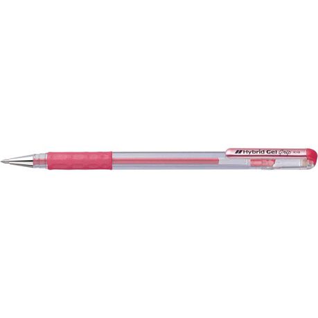 Pentel Hybrid Metallic Gel Grip 0.8mm Pen - Red