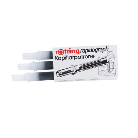 rOtring Rapidograph Ink - Capillary Cartridges - Box of 3 Black Ink