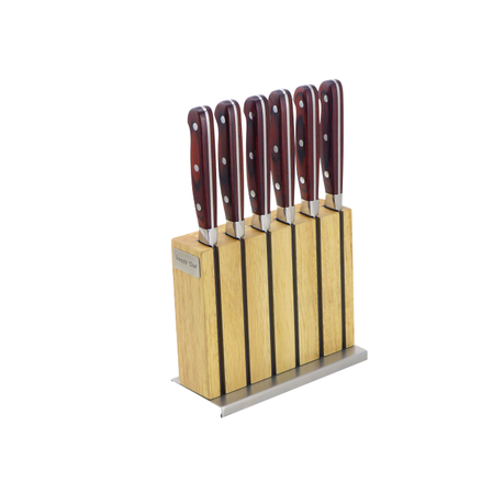 Snappy Chef 7pc Professional Steak Knife - Set with Block Buy Online in Zimbabwe thedailysale.shop