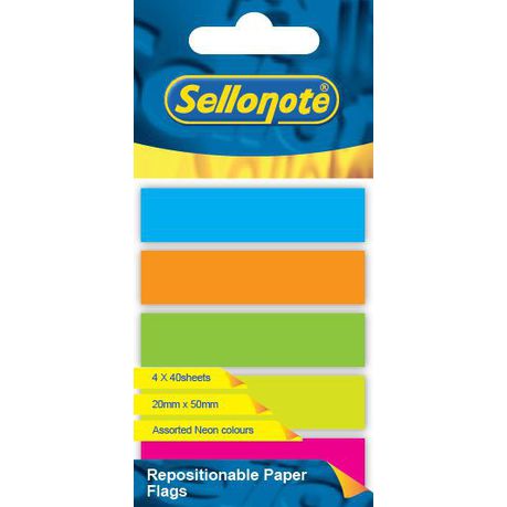 Sello-Flag Repositionable PP Flags - Neon (5 x 25 Sheets) Buy Online in Zimbabwe thedailysale.shop