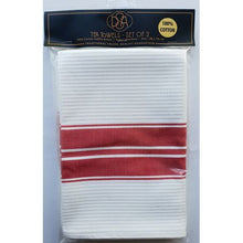 Load image into Gallery viewer, DSA - Waffle Weave Tea Towels White And Red - Set Of 2
