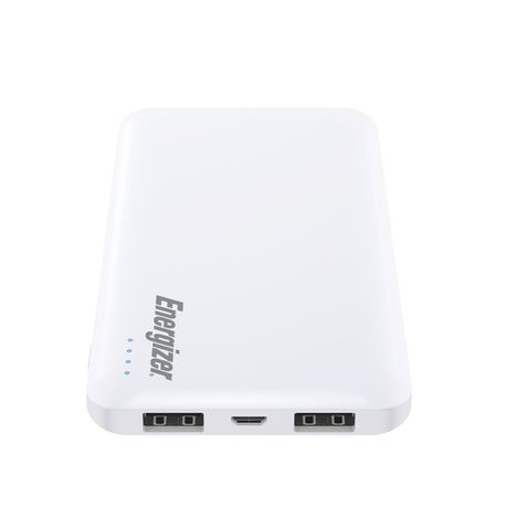 ENERGIZER 4000mAh Power Bank w/2 x USB_White Buy Online in Zimbabwe thedailysale.shop