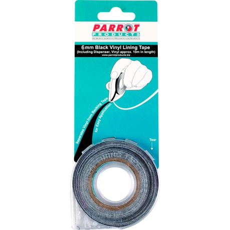 Parrot Products Vinyl Lining Tape (10 Meters - 6mm - Black)