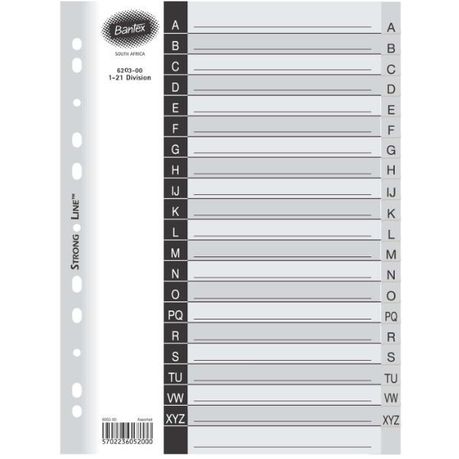 Bantex A4 20 (A-Z) Division P.P File Dividers