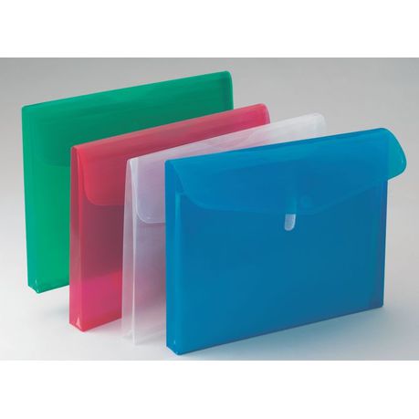 Bantex Polypropylene A4 Expandable Envelopes - Cobalt Blue (Pack of 5)