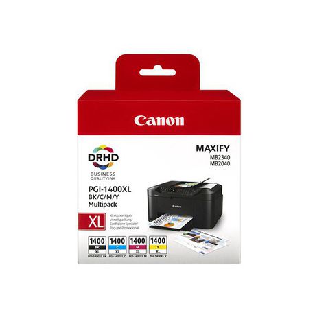 Canon Ink 1400XL Combo Pack Black/Cyan/Yellow/Magenta 1400 XL Multi Pack (O Buy Online in Zimbabwe thedailysale.shop