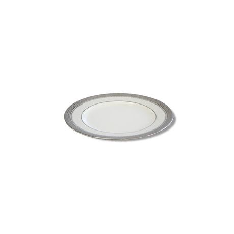 Noritake - Odessa Platinum Side Plate - White and Platinum - 16.5 x 16.5 x 1cm