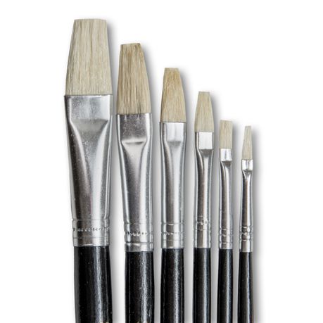 Dala 577 Flat Pure Bristle Paint Brush - Set of 6 Brushes Buy Online in Zimbabwe thedailysale.shop