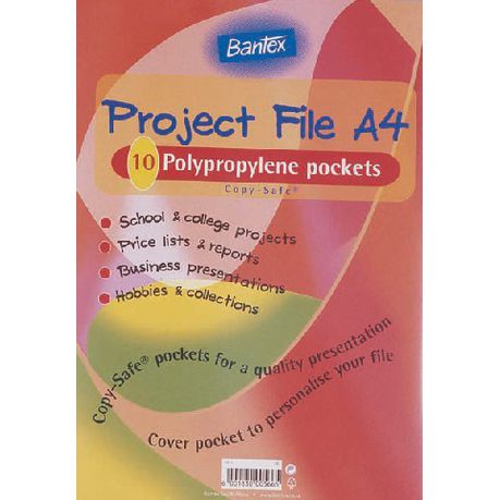 Bantex Project File With Flexible Cover 10 Pocket - Clear Buy Online in Zimbabwe thedailysale.shop