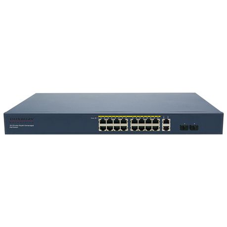 Duxbury 16 Port PoE+ and 2 SFP ports. 150W. Rackmountable Buy Online in Zimbabwe thedailysale.shop